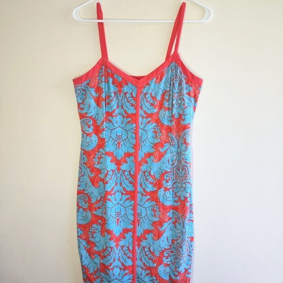 Nicole Miller Floral Paisley Sun Dress Resort Vacation Vibrant Boho Size Medium - Picture 5 of 8